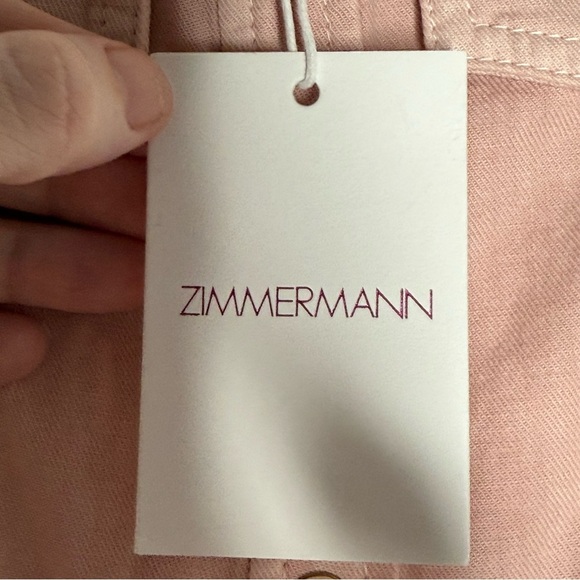 Zimmermann Ginger Utility Denim Top in Pink size 4 - Picture 8 of 10